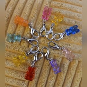 🌈 Rainbow Gummy Bear Charms Claw Clip On Gummy Bear Charms Ready To Clip & Go